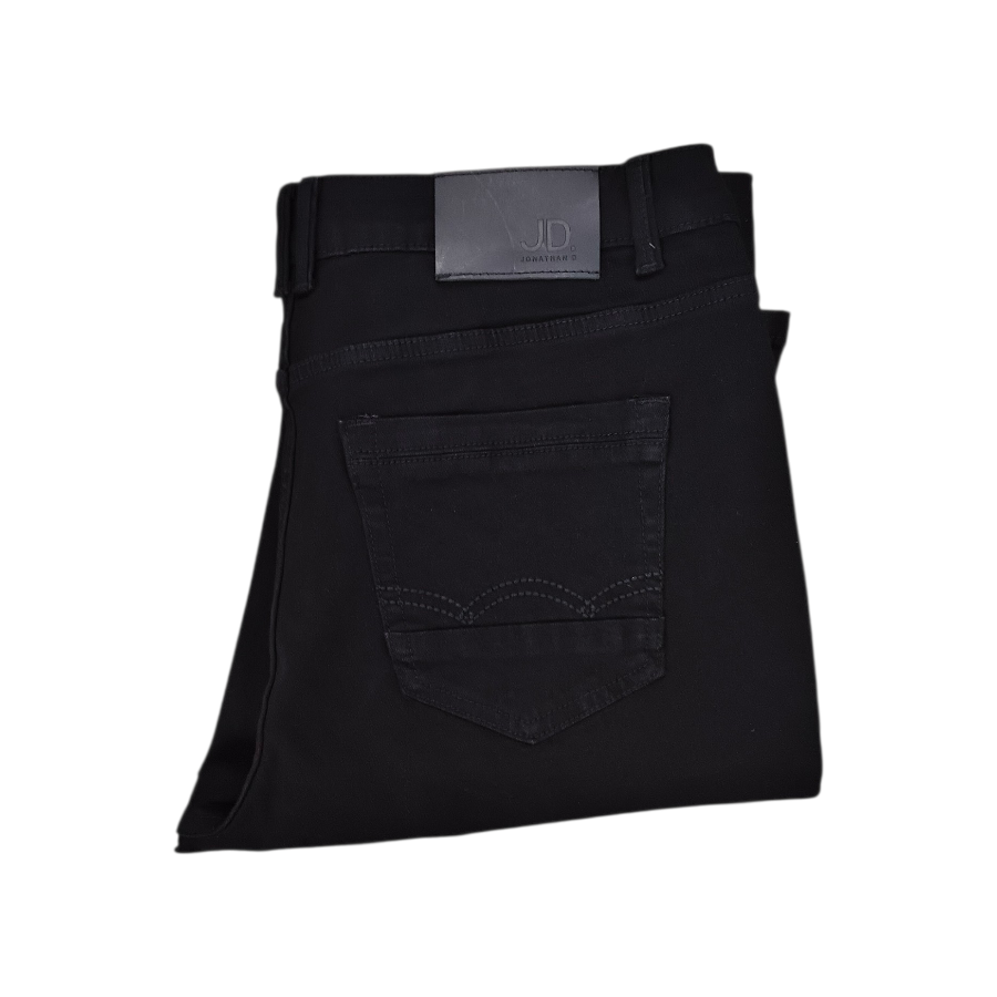 Jonathan D Mens Denim Jeans Black JDPUGLIA.