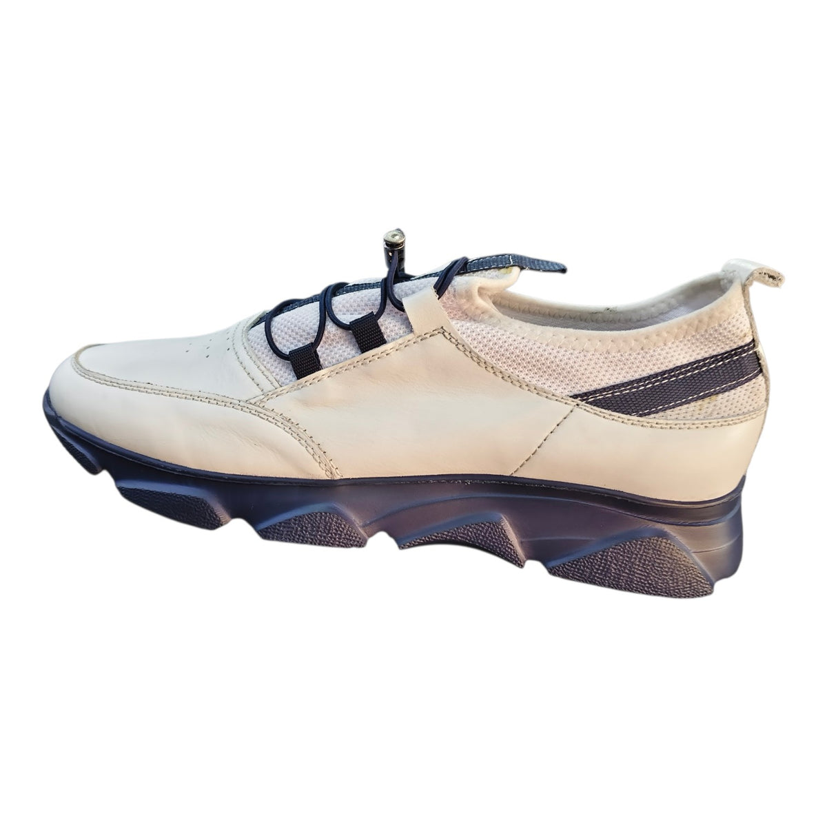 Stefano R Men's White Leather Slip-On Casual Sneakers 1004-53-00