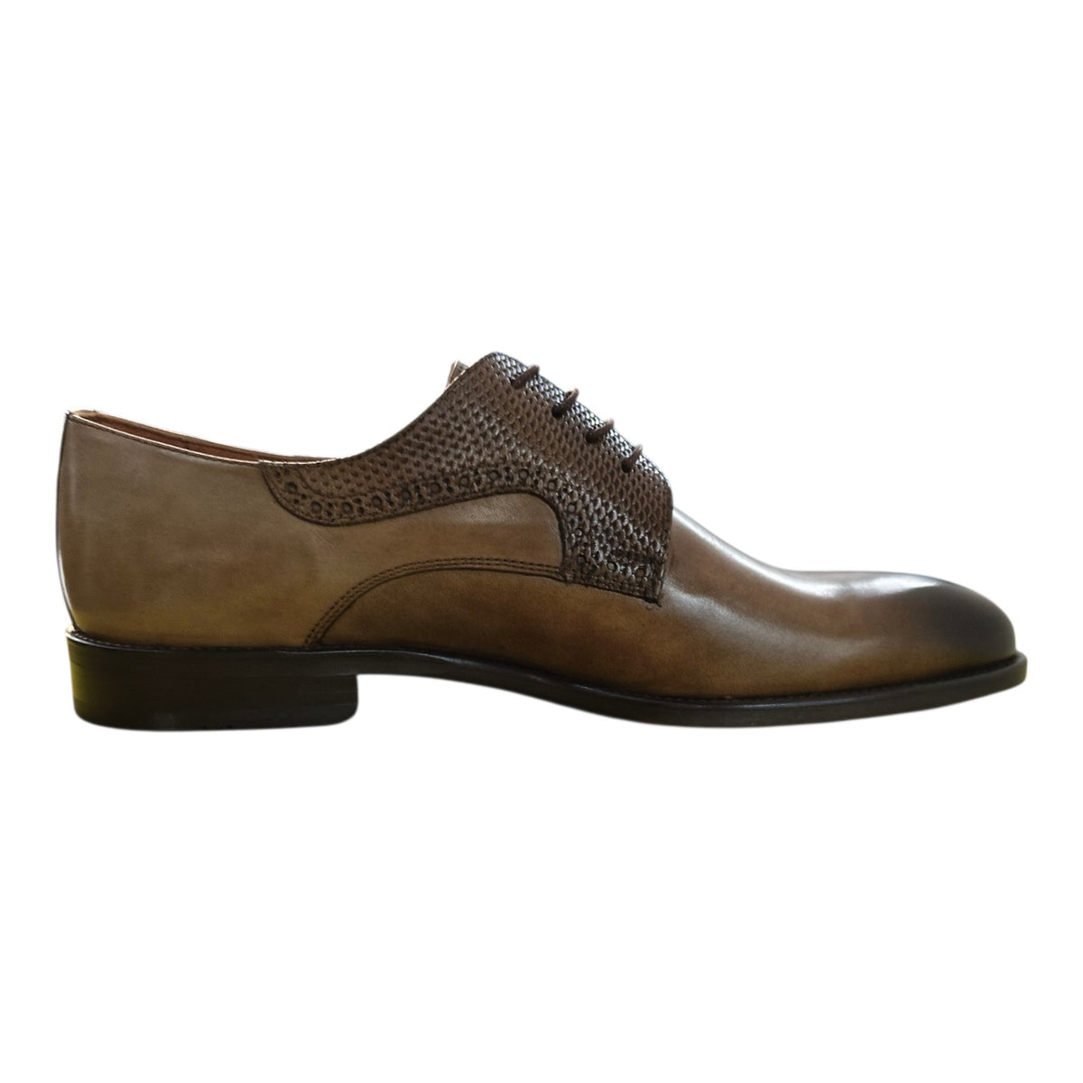 Stefano R. Men's Leather Formal Dress Shoes – Taupe/Brown – X-09