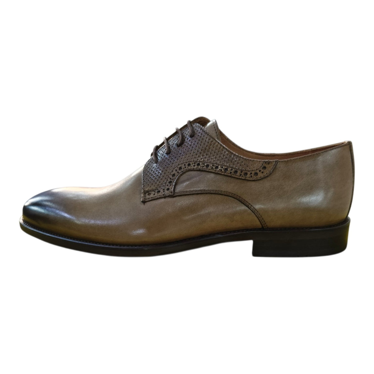 Stefano R. Men's Leather Formal Dress Shoes – Taupe/Brown – X-09