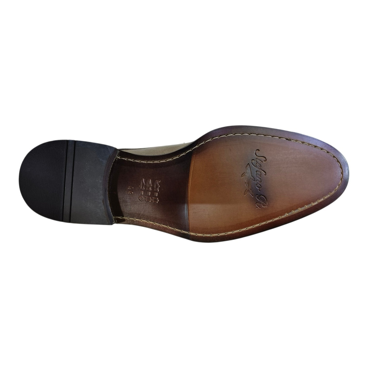 Stefano R. Men's Leather Formal Dress Shoes – Taupe/Brown – X-09