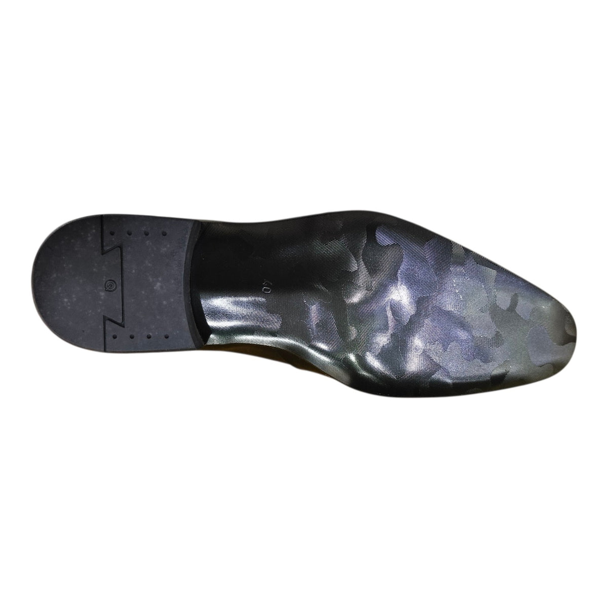 Stefano R. Men's Black Leather Formal Dress Shoes – Patent Detail.