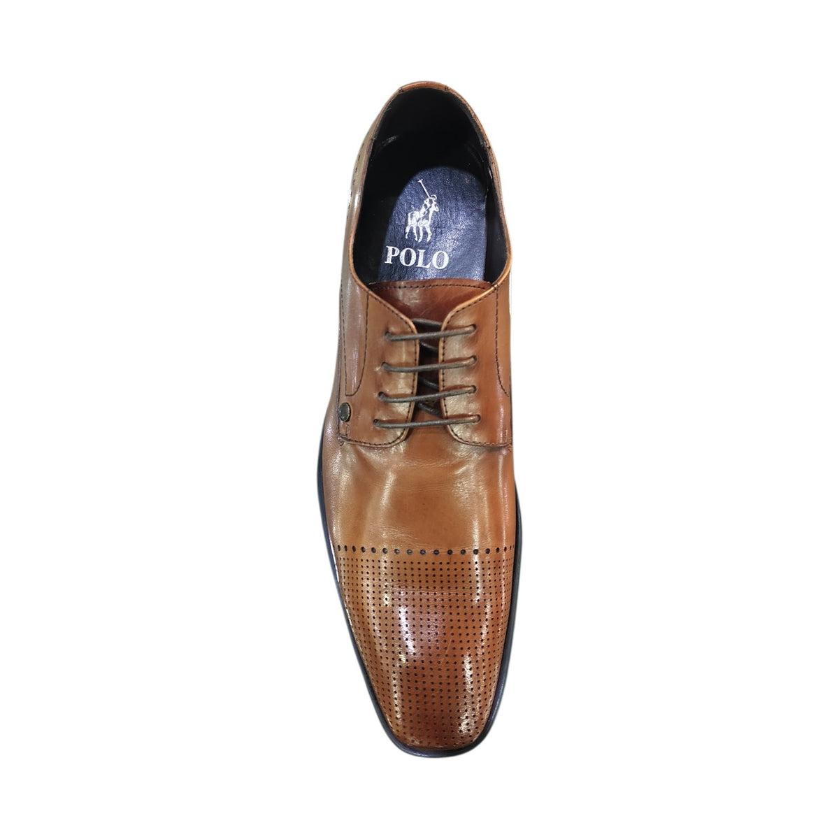 Polo Mens Asher Formal Lace-Up In Tan.