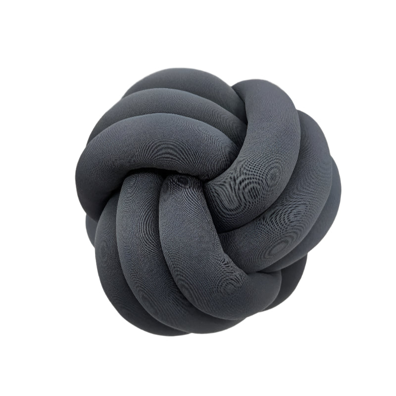 Knots Round Cushion Grey