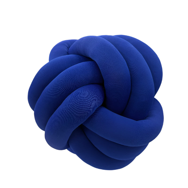 Knots Round Cushion Royal Blue