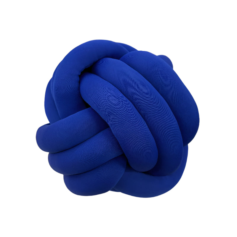 Knots Round Cushion Royal Blue