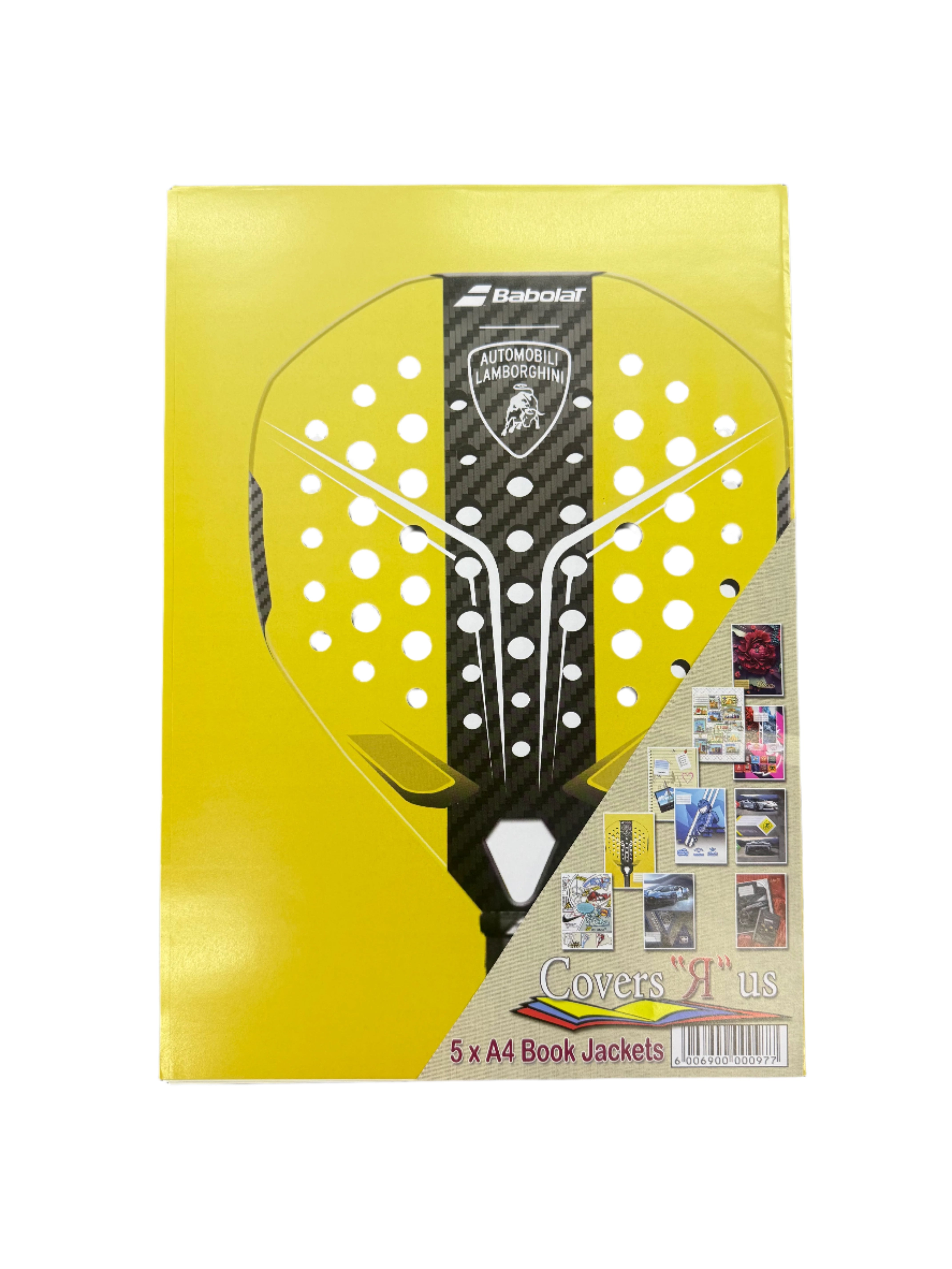 Padel A4 Book Covers Yallow Pack of 5