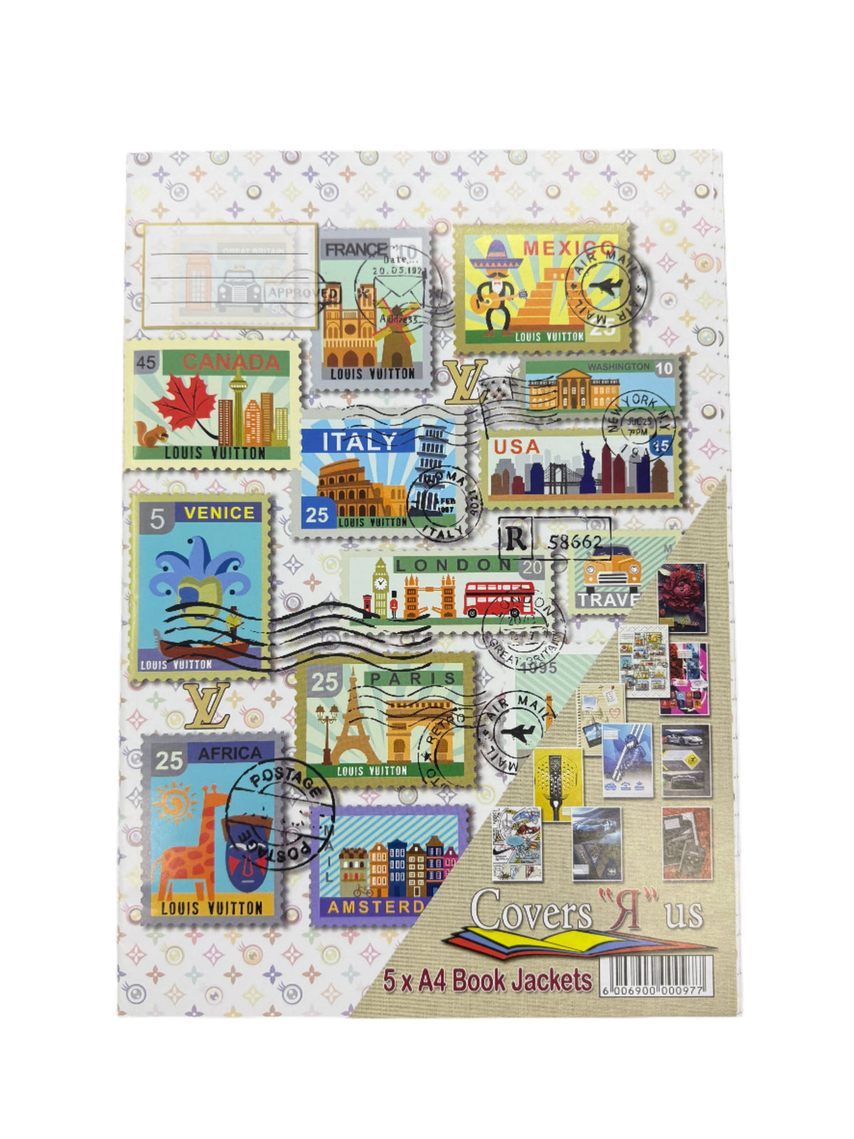 LV A4 Book Covers Pack of 5