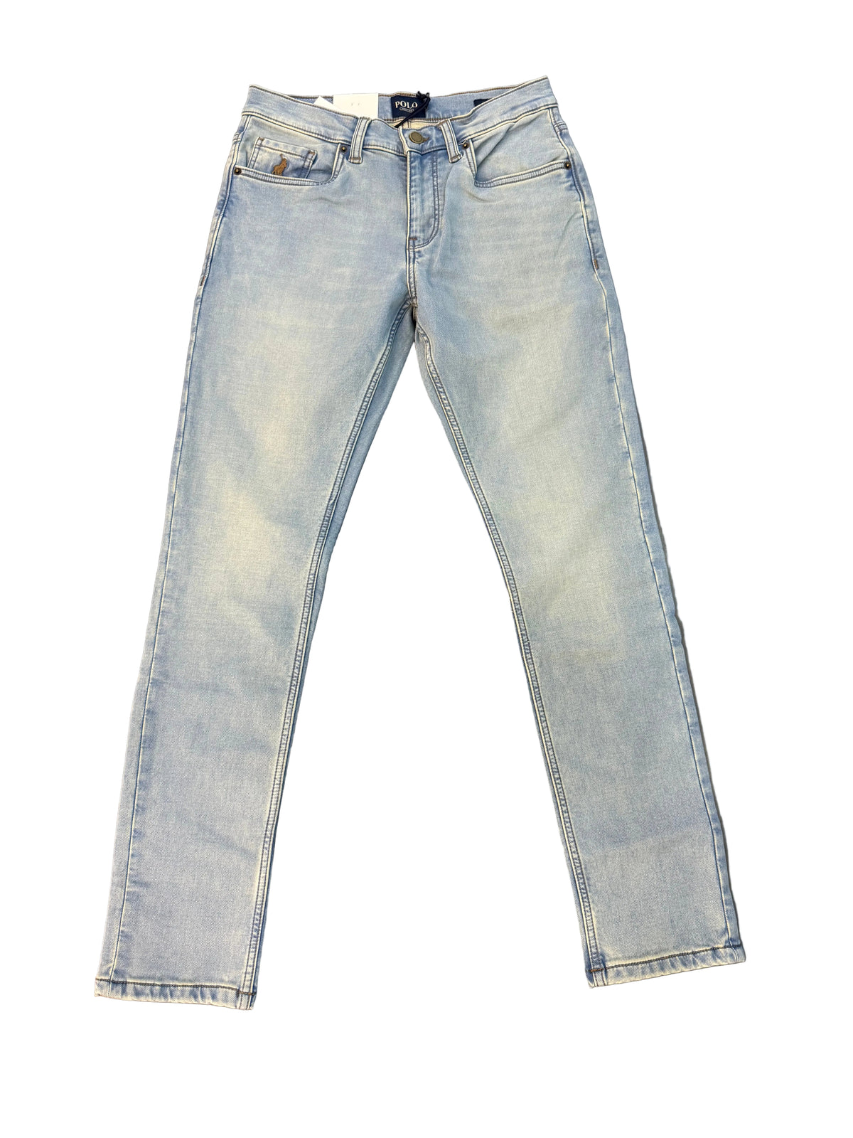 Polo Mens Knitted Slim Leg Denim Light Wash 0062633