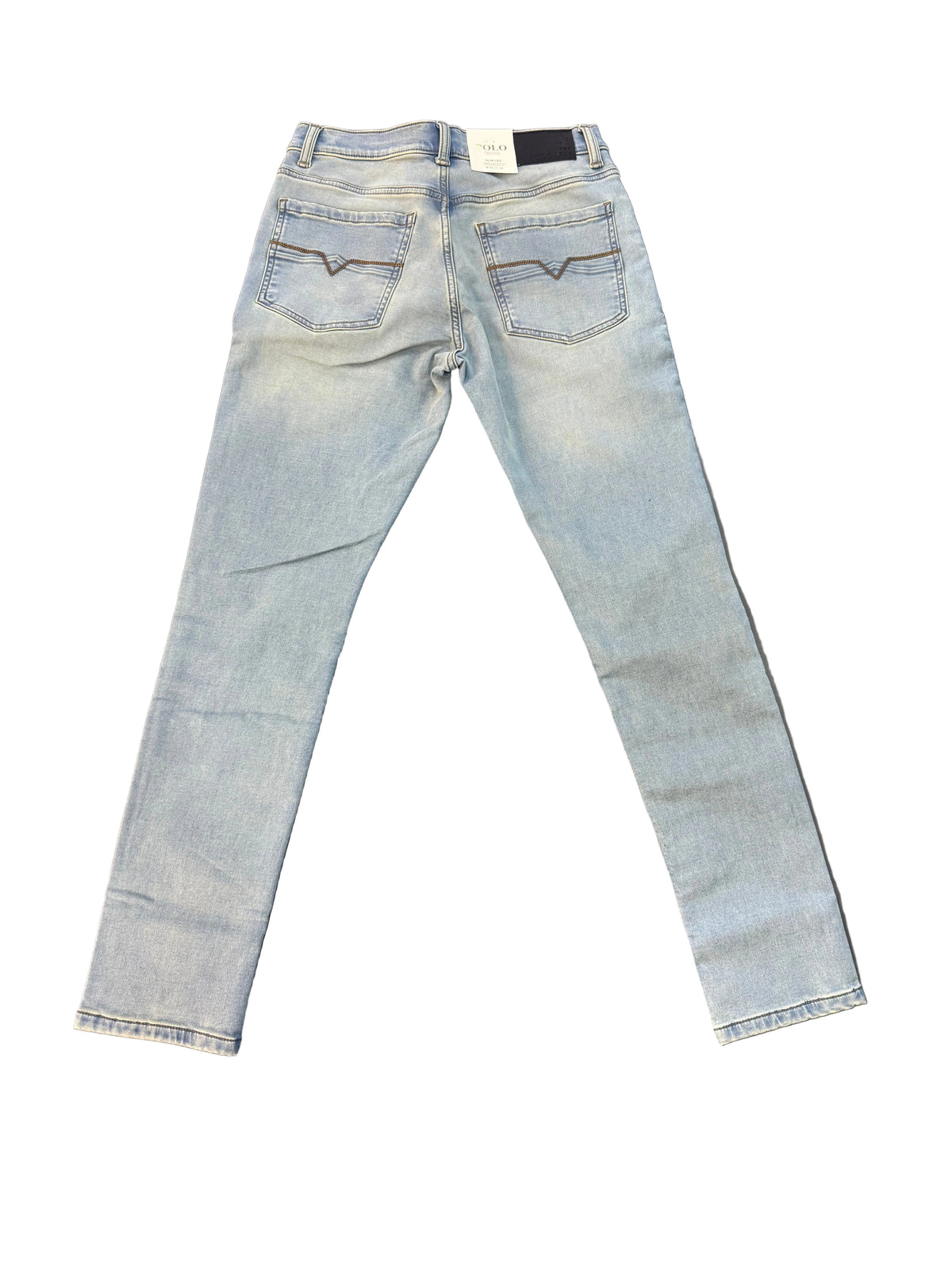 Polo Mens Knitted Slim Leg Denim Light Wash 0062633