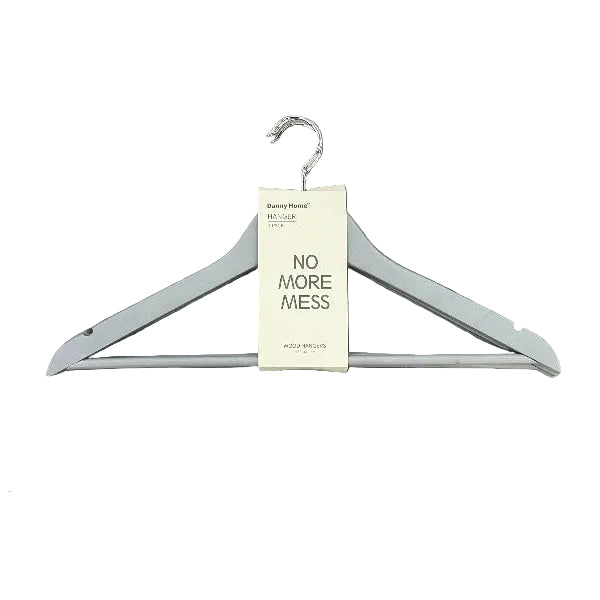Danny Home Wood Hanger 44.5cm 3 Piece Grey WH010M-3PDQ.