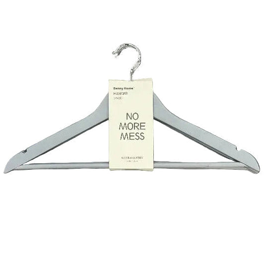 Danny Home Wood Hanger 44.5cm 3 Piece Grey WH010M-3PDQ.