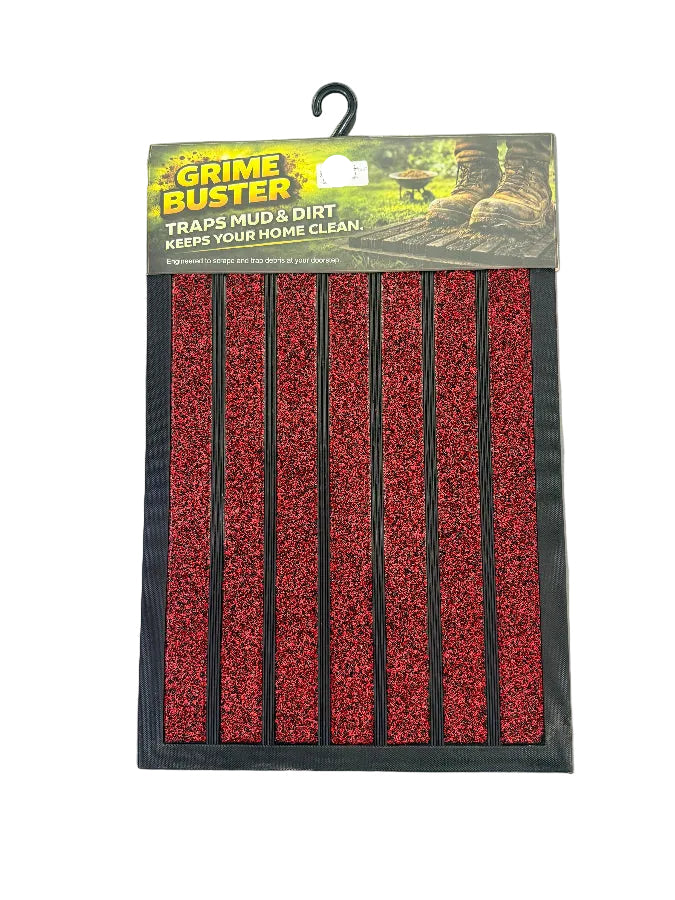 Grime Buster Rectangle Door Mat Red 45x75cm.