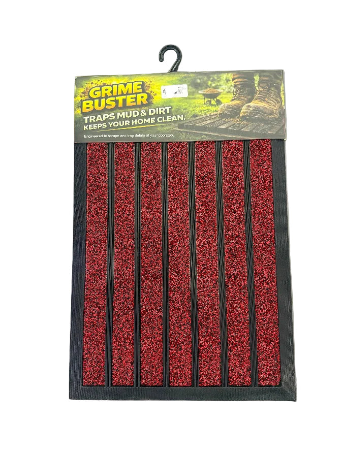 Grime Buster Rectangle Door Mat Red 45x75cm.