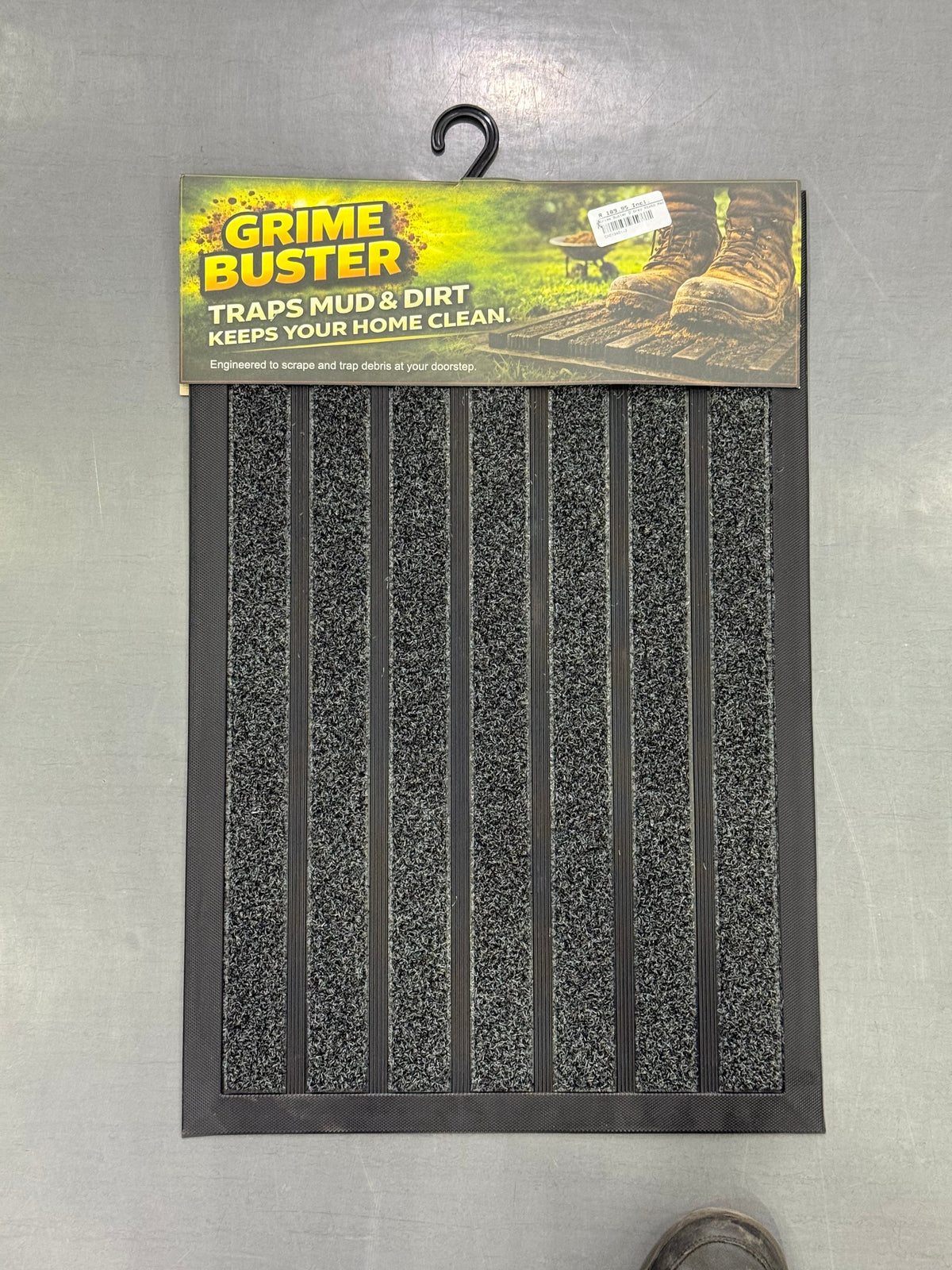 Grime Buster Rectangle Door Mat Dark Grey 40x60cm