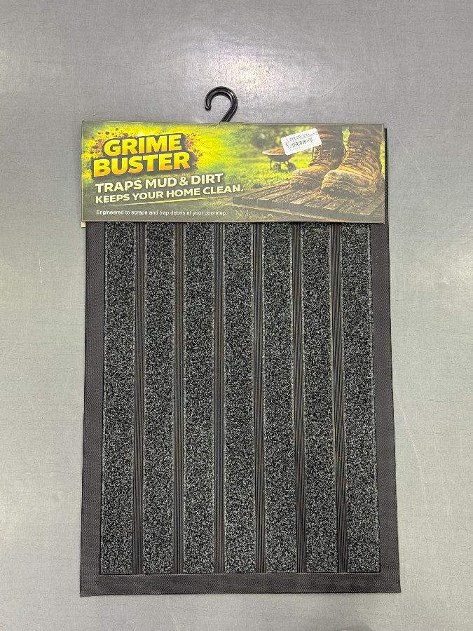 Grime Buster Rectangle Door Mat Dark Grey 40x60cm
