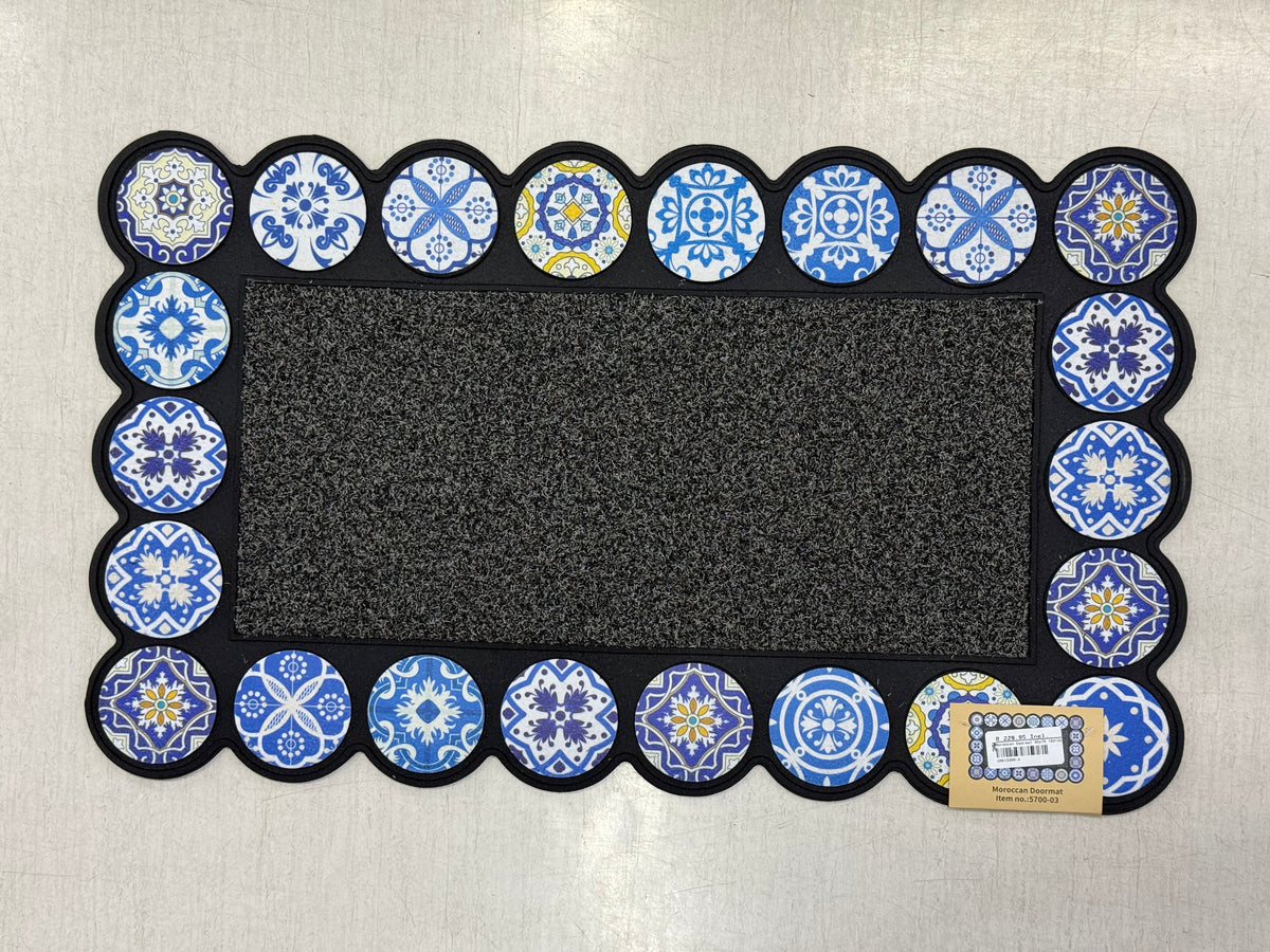 Moroccan Door Mat Grey 45x75cm 1031325