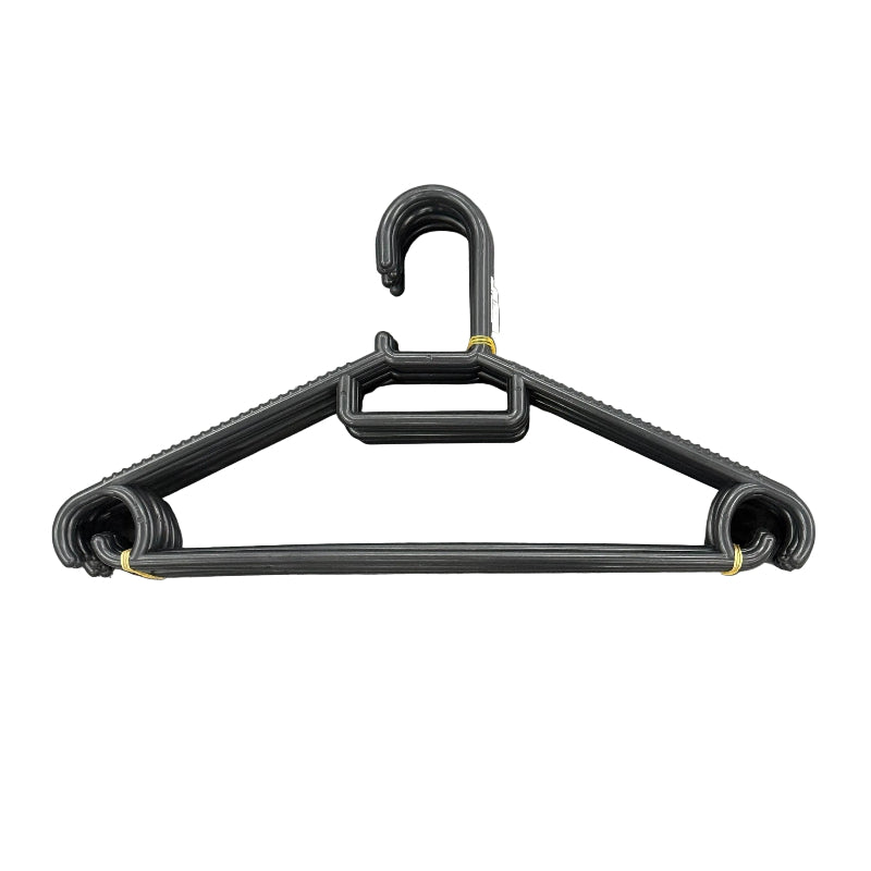 Plastic Hangers 10 Pack Black