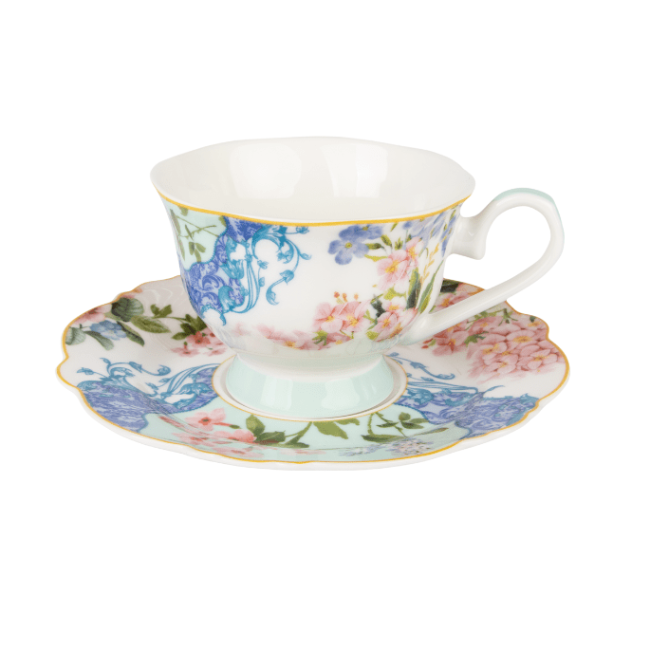 Jenna Clifford Belle Fleur Cup & Saucer Set of 4 150ml JC-7398