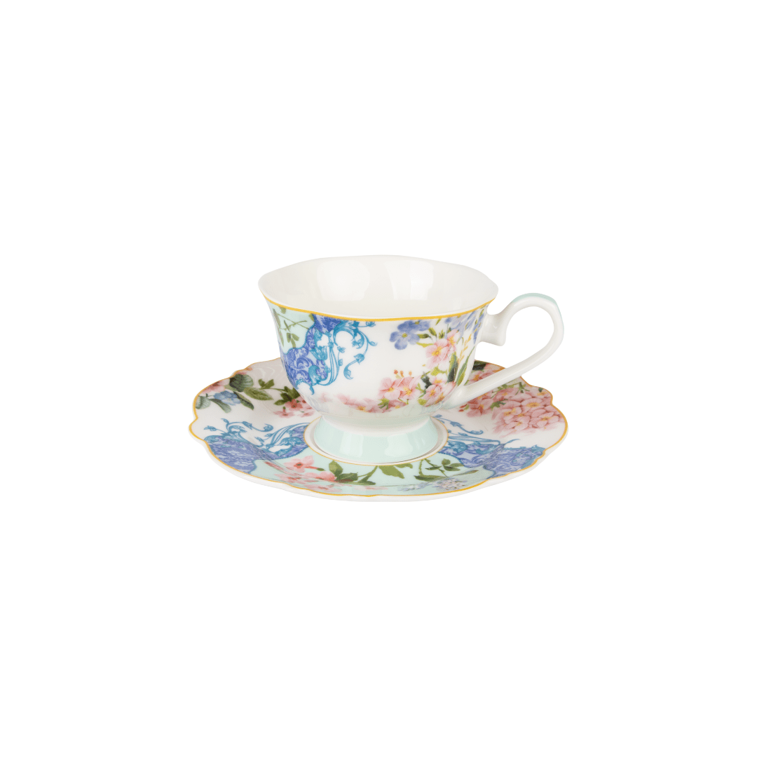 Jenna Clifford Belle Fleur Cup & Saucer Set of 4 150ml JC-7398.