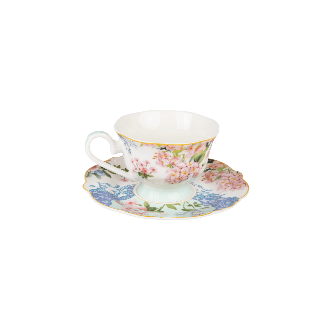 Jenna Clifford Belle Fleur Cup & Saucer Set of 4 150ml JC-7398.