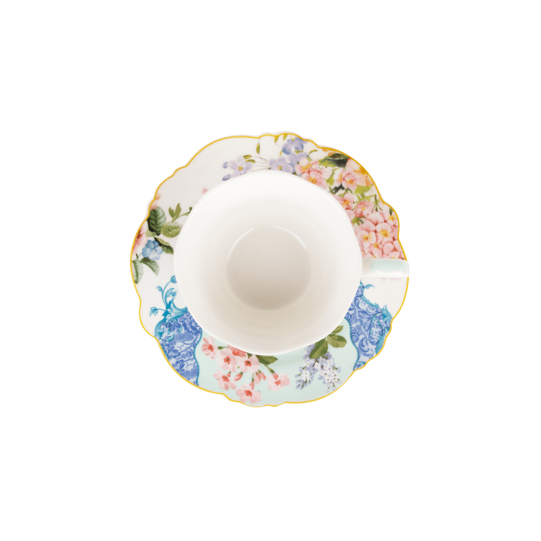 Jenna Clifford Belle Fleur Cup & Saucer Set of 4 150ml JC-7398.