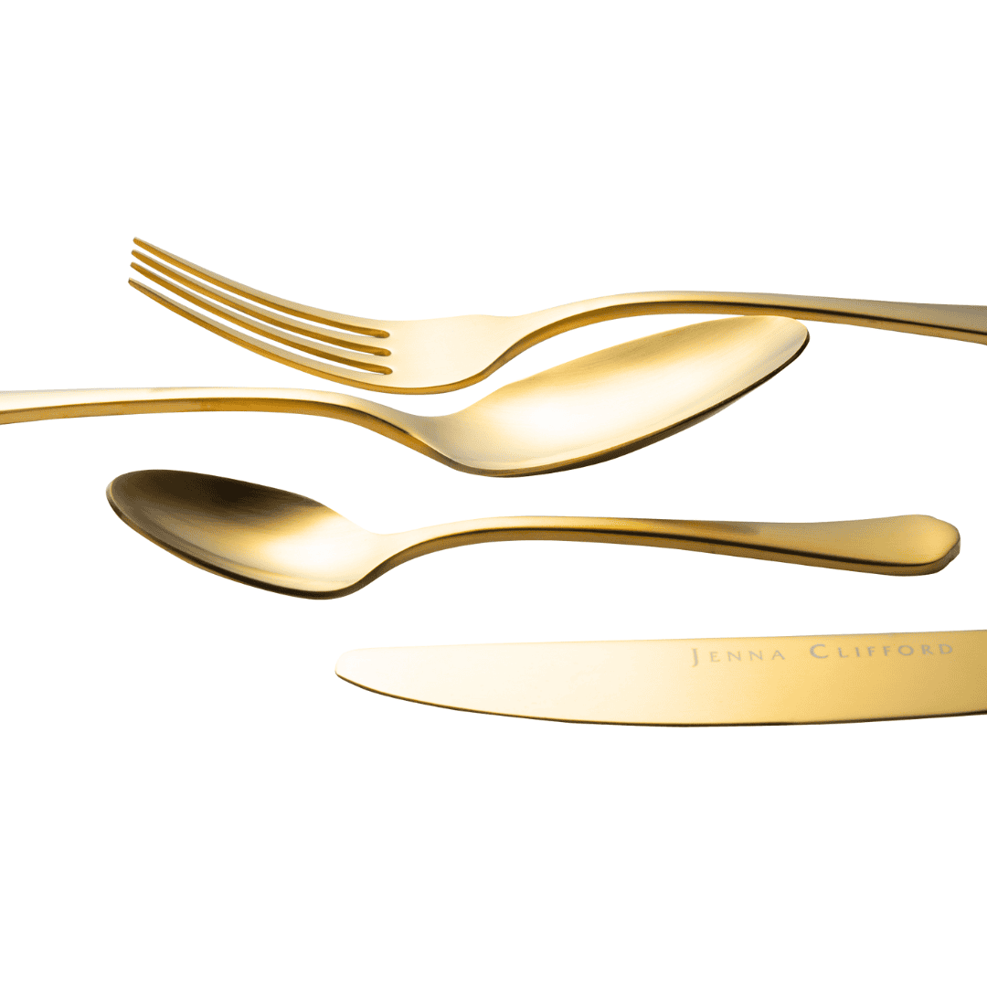 Jenna Clifford Modera 16-Piece Cutlery Set Matte Gold JC-7408.