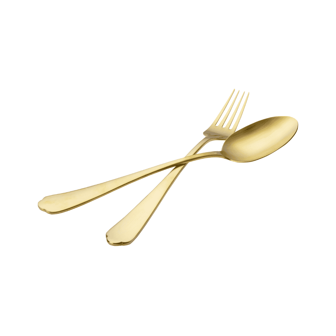 Jenna Clifford Modera 2-Piece Salad Server Set Matte Gold JC-7408