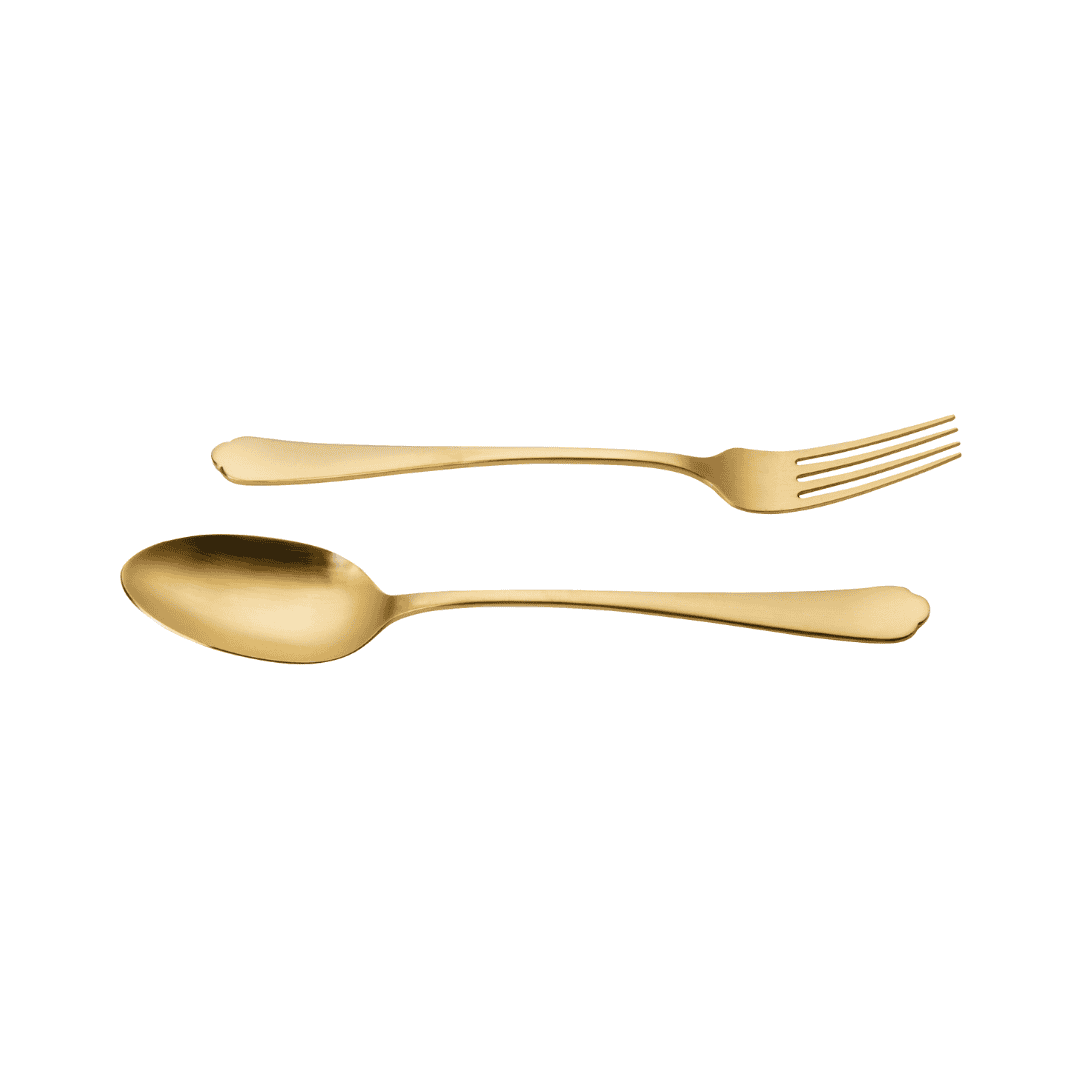 Jenna Clifford Modera 2-Piece Salad Server Set Matte Gold JC-7408