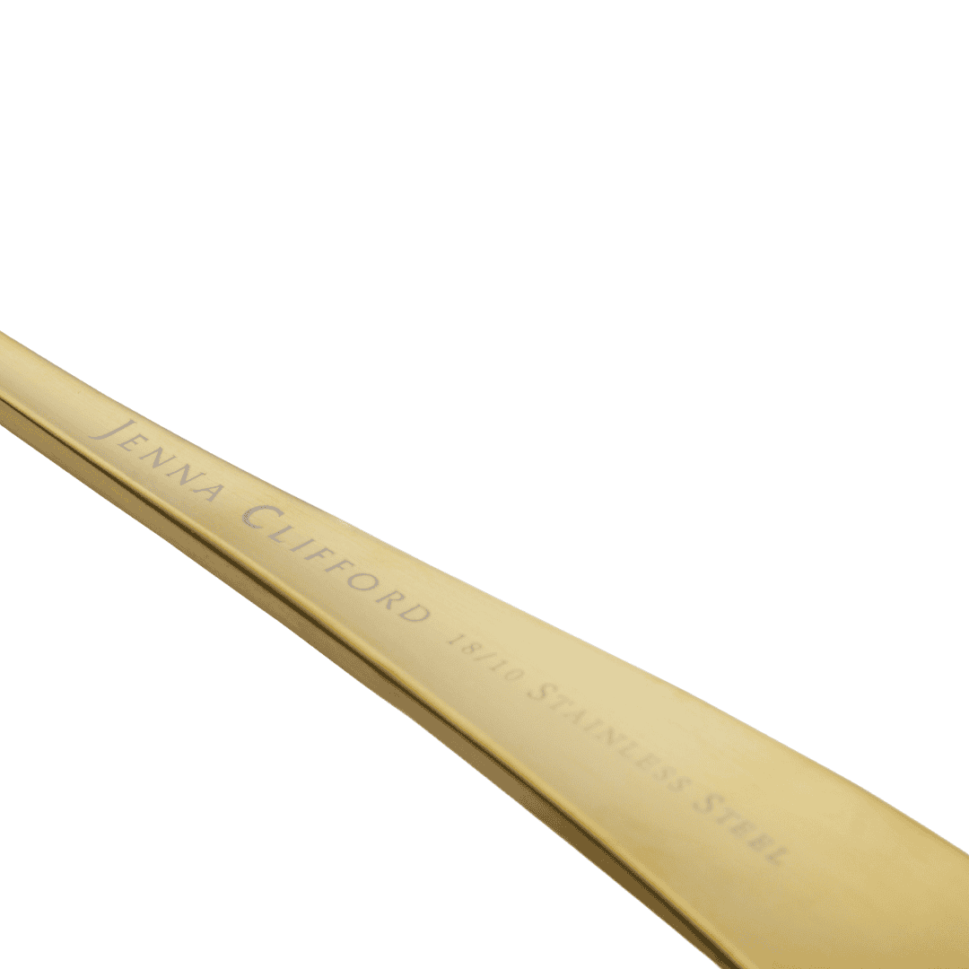Jenna Clifford Modera 2-Piece Salad Server Set Matte Gold JC-7408