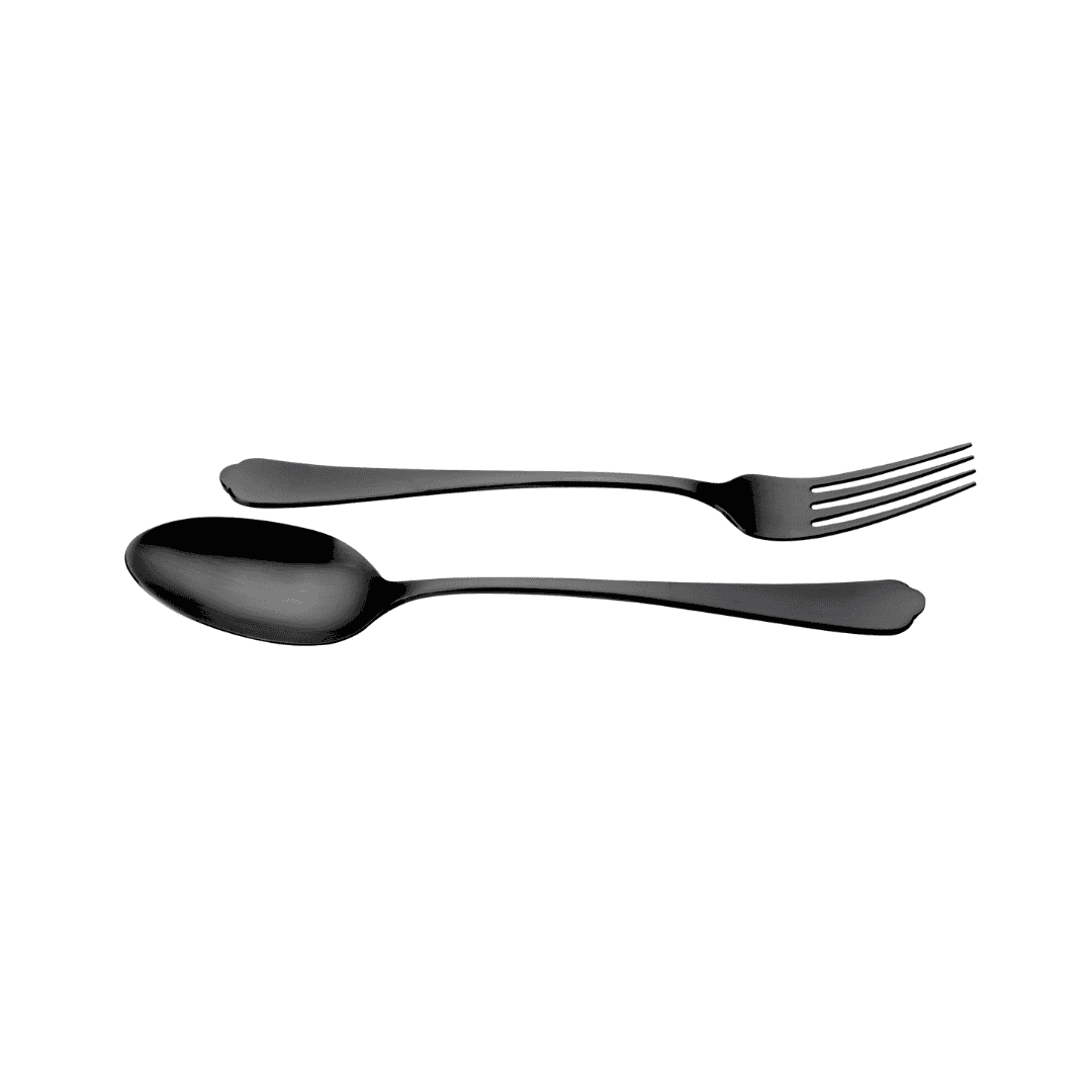 Jenna Clifford Modera 2-Piece Salad Server Set Matte Black JC-7411