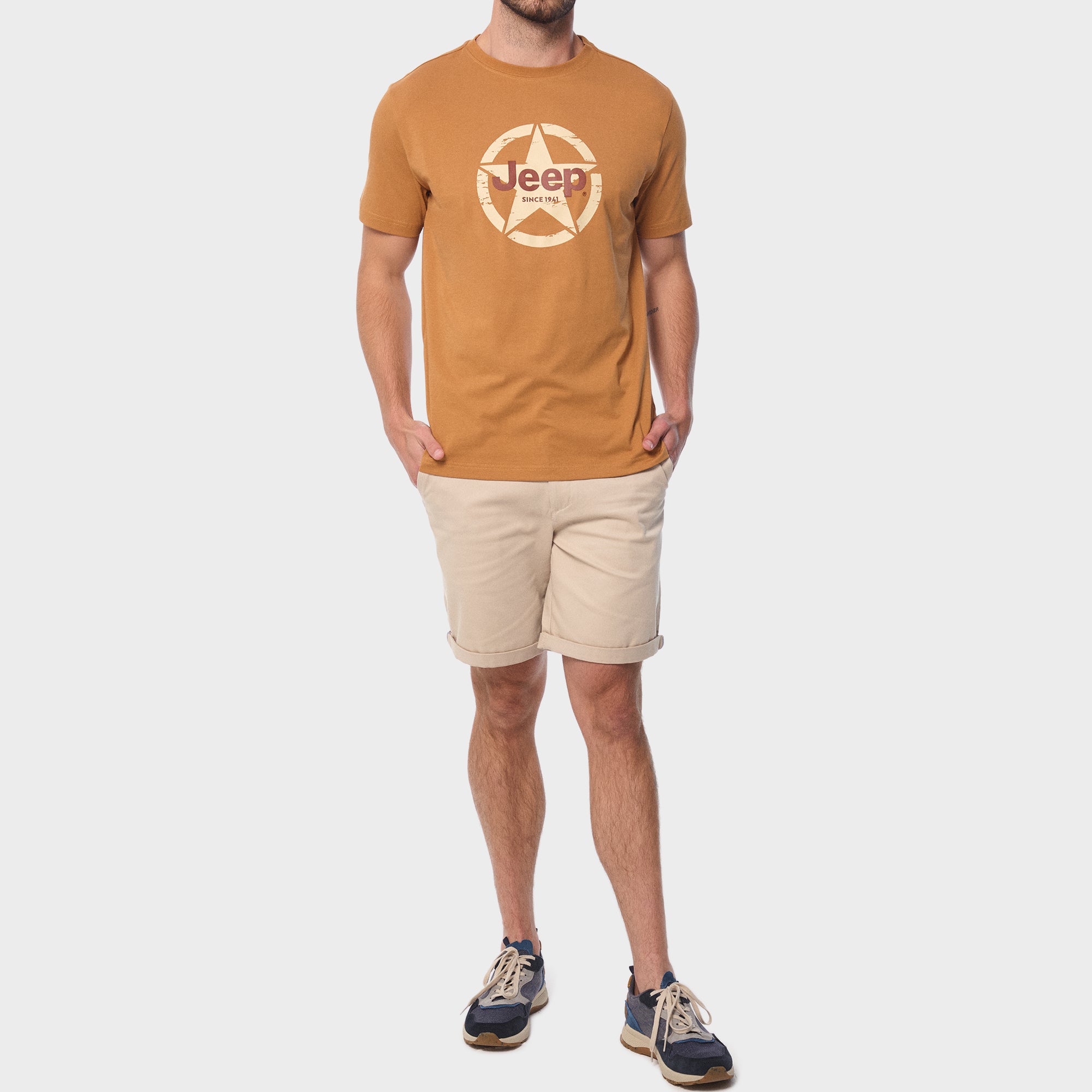 Jeep Men's Fashion Graphic Tee Brown (8015189442649)