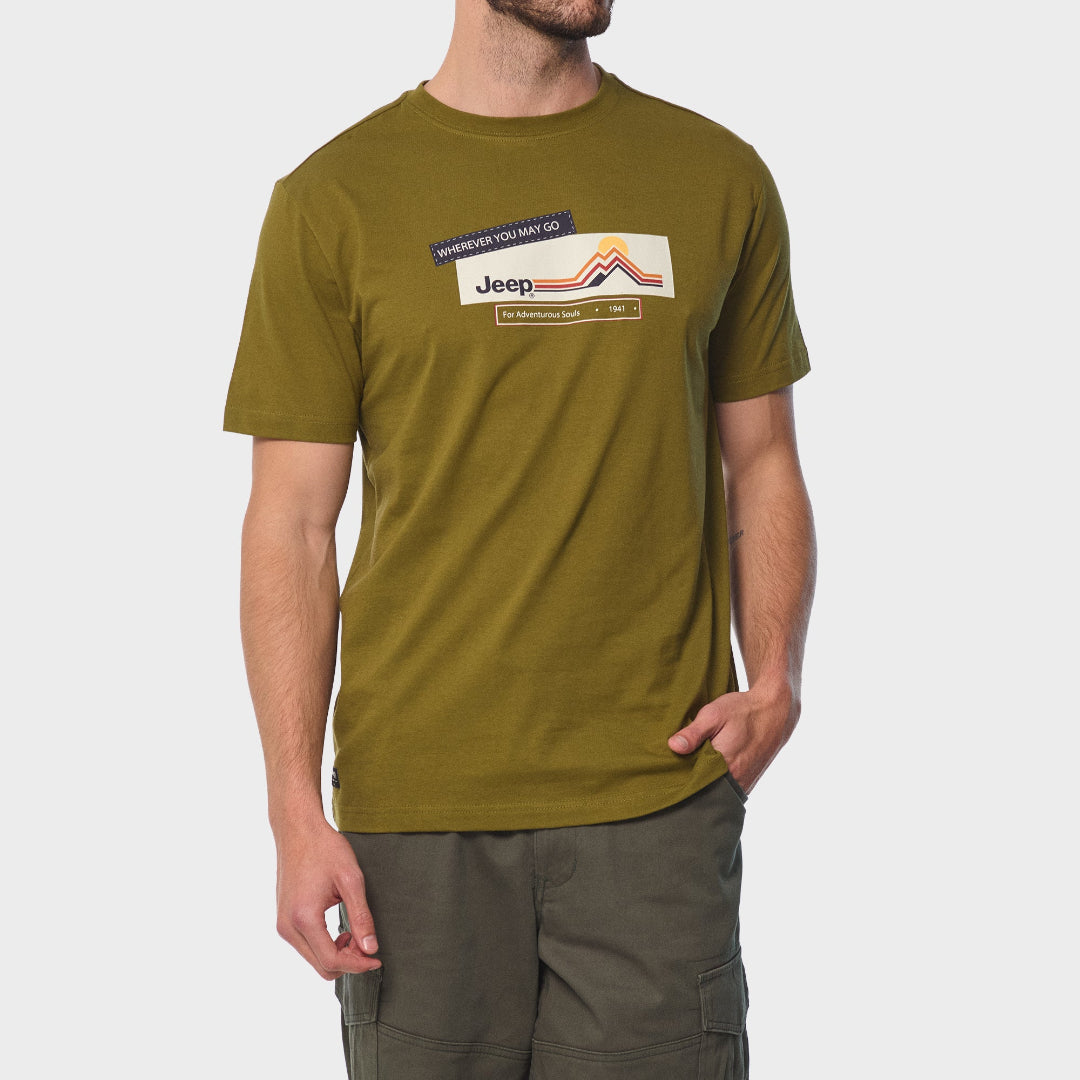 Jeep Men's Fashion Graphic Tee Olive (7991823925337)