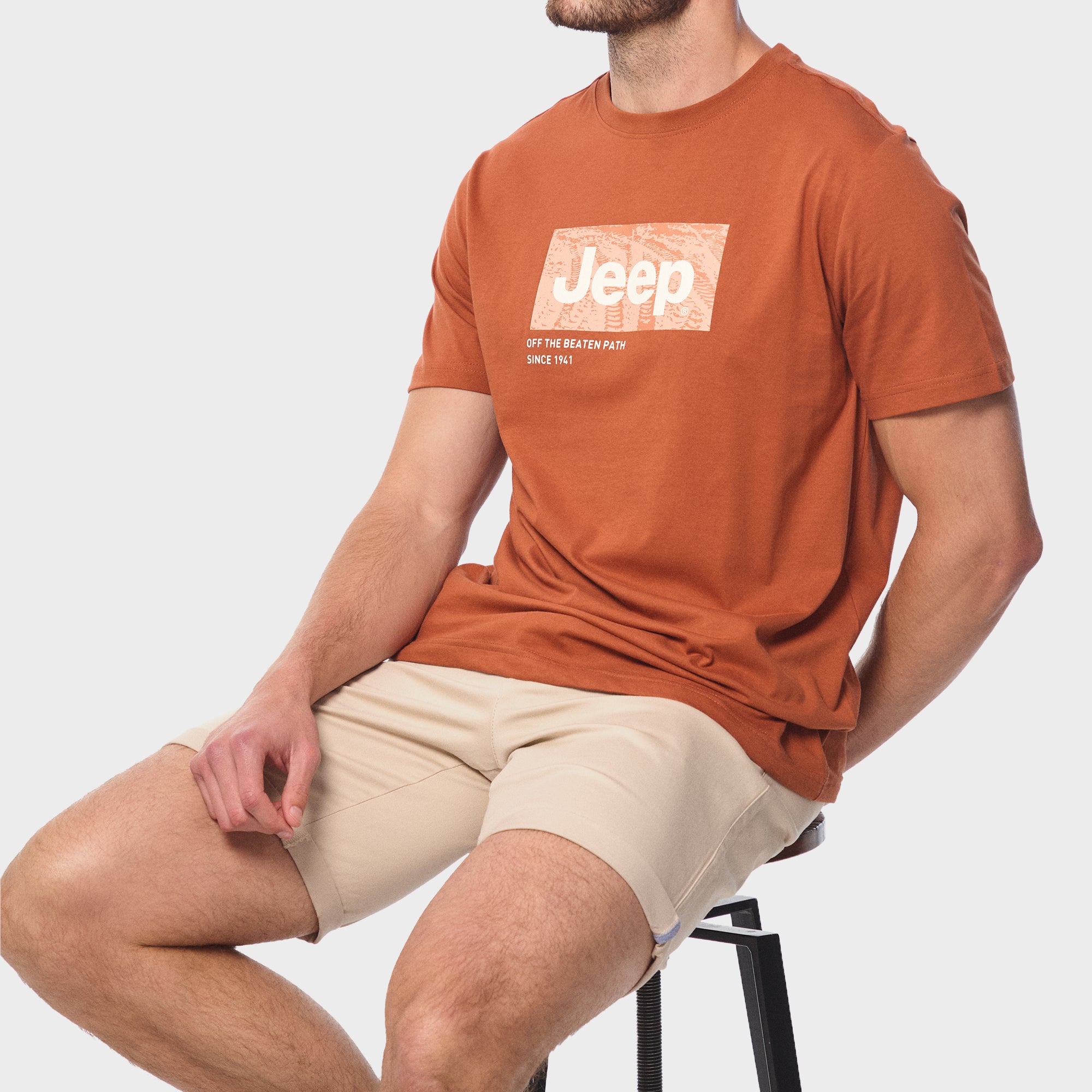 Jeep Men's Fashion Graphic Tee Orange