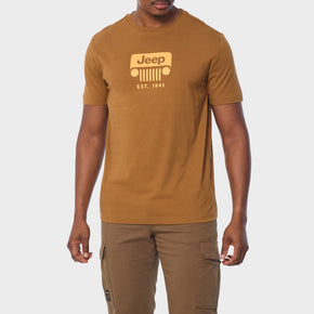 Jeep Men's Core Logo Tee Brown (7991828021337)