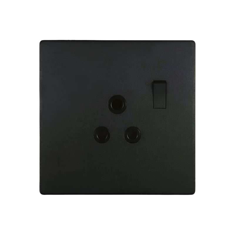 Plug Single Socket Outlet Black Jos4444CVBSSS