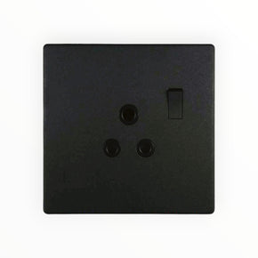 Plug Single Socket Outlet Black Jos4444CVBSSS