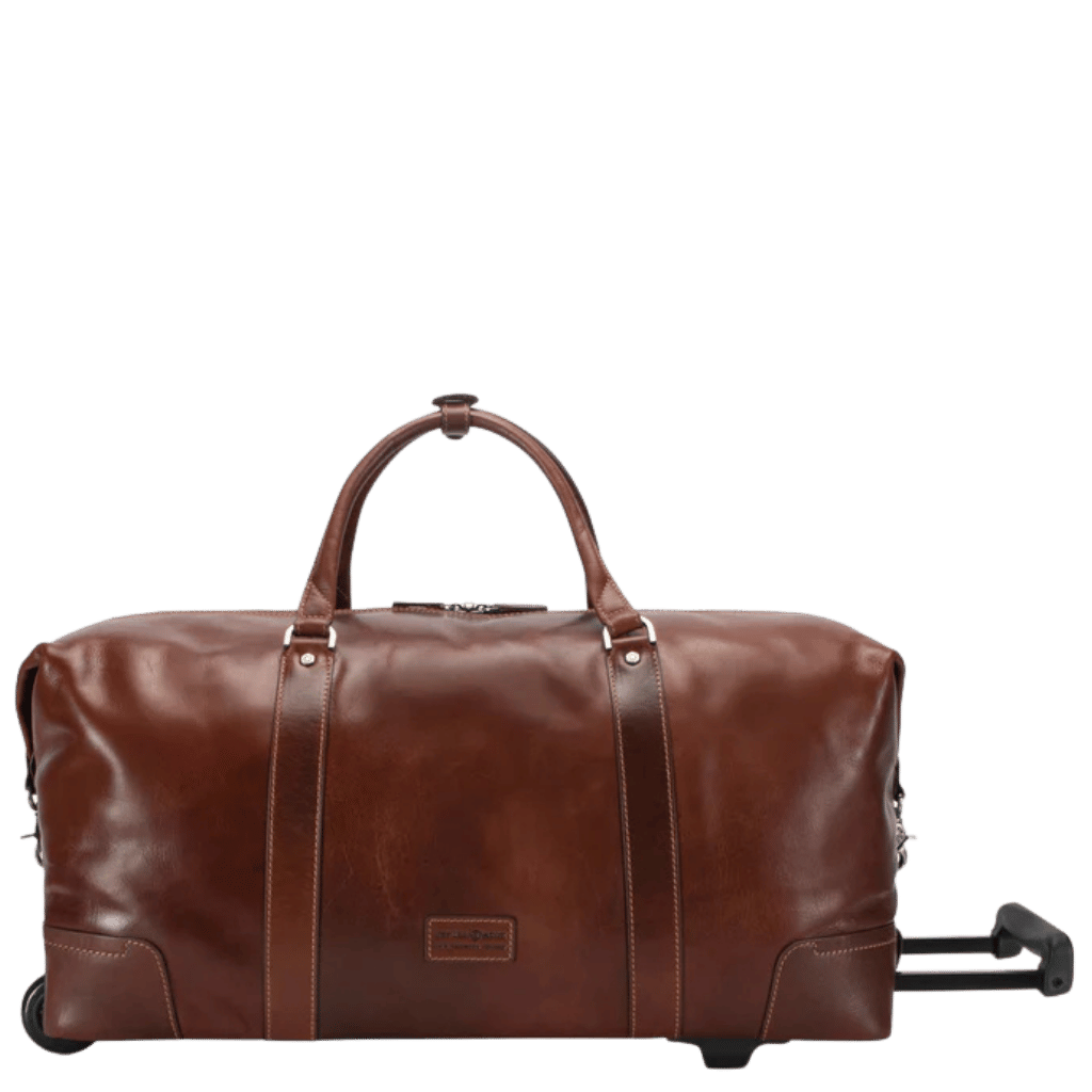 Jekyll and Hide Oxford Leather Trolley Duffle-Mocha 3690.
