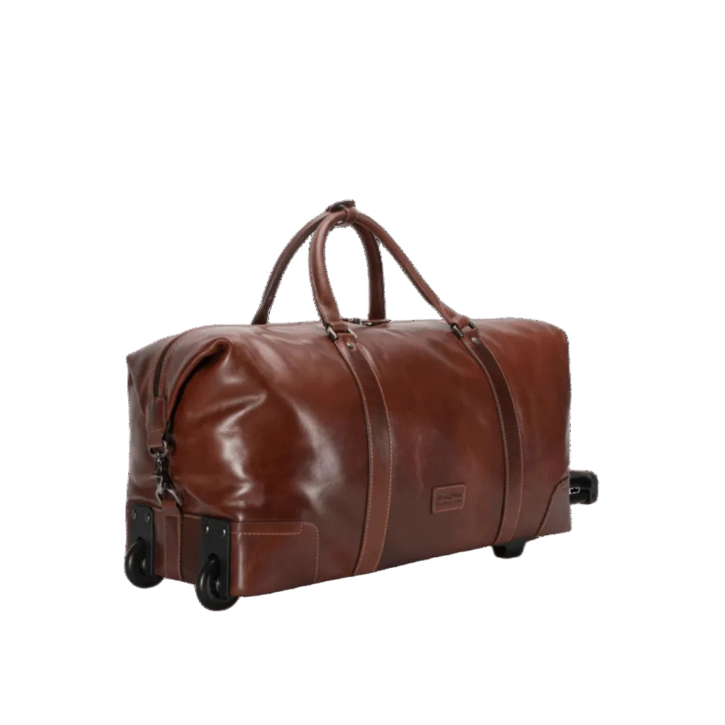 Jekyll and Hide Oxford Leather Trolley Duffle-Mocha 3690.