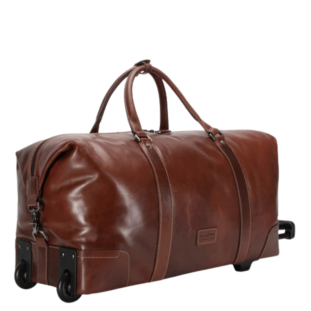 Jekyll and Hide Oxford Leather Trolley Duffle-Mocha 3690.
