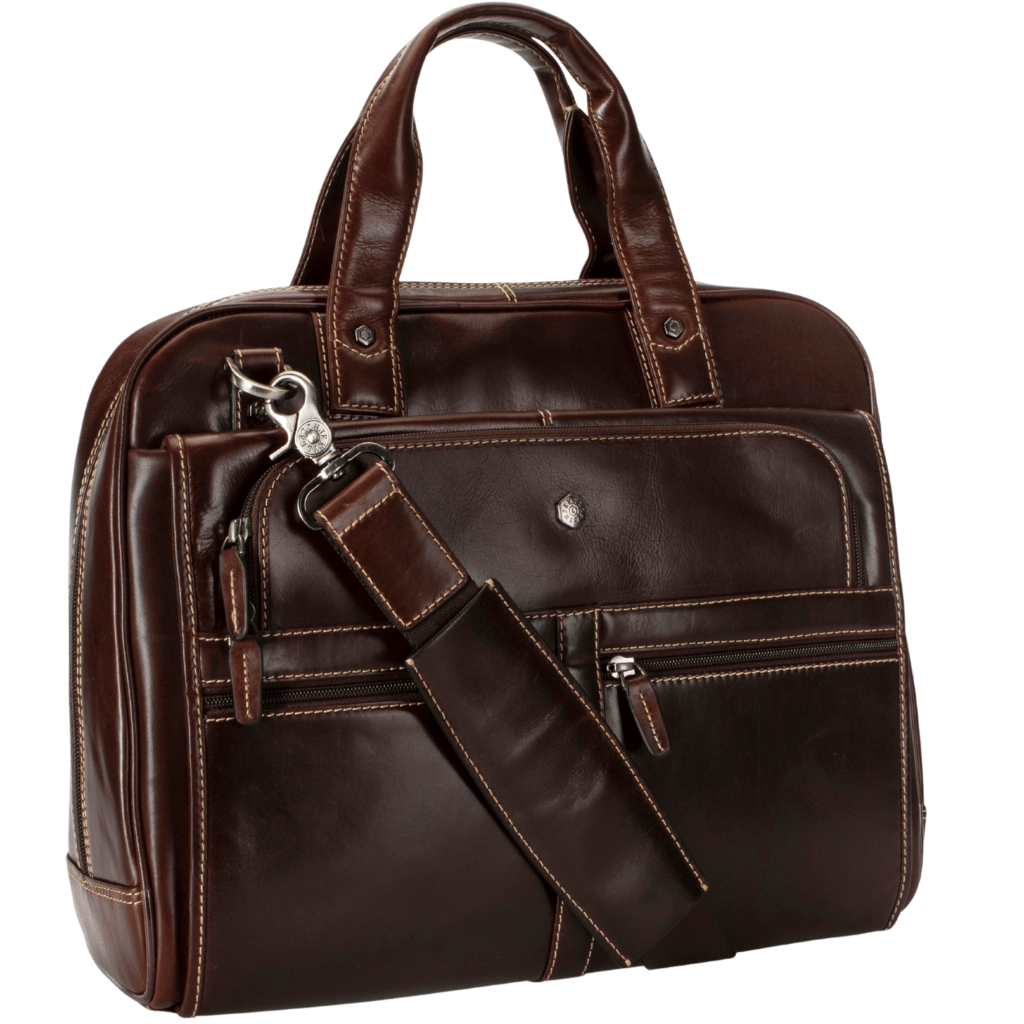 Jekyll & Hide Oxford Leather Briefcase Mocha 3707