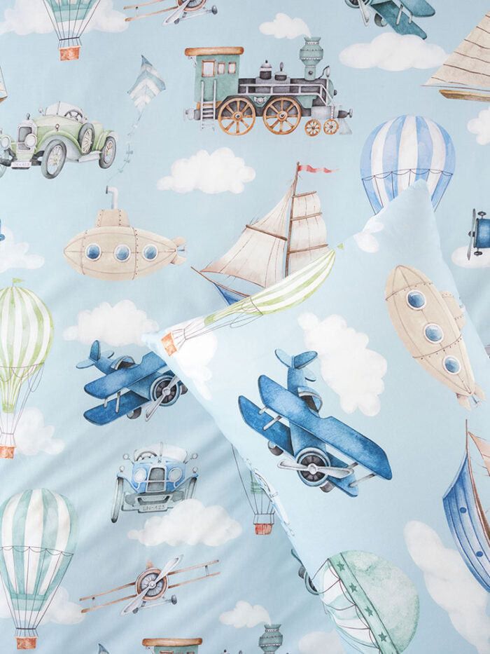 Linen House Jetset Journey Blue Duvet Cover Set.