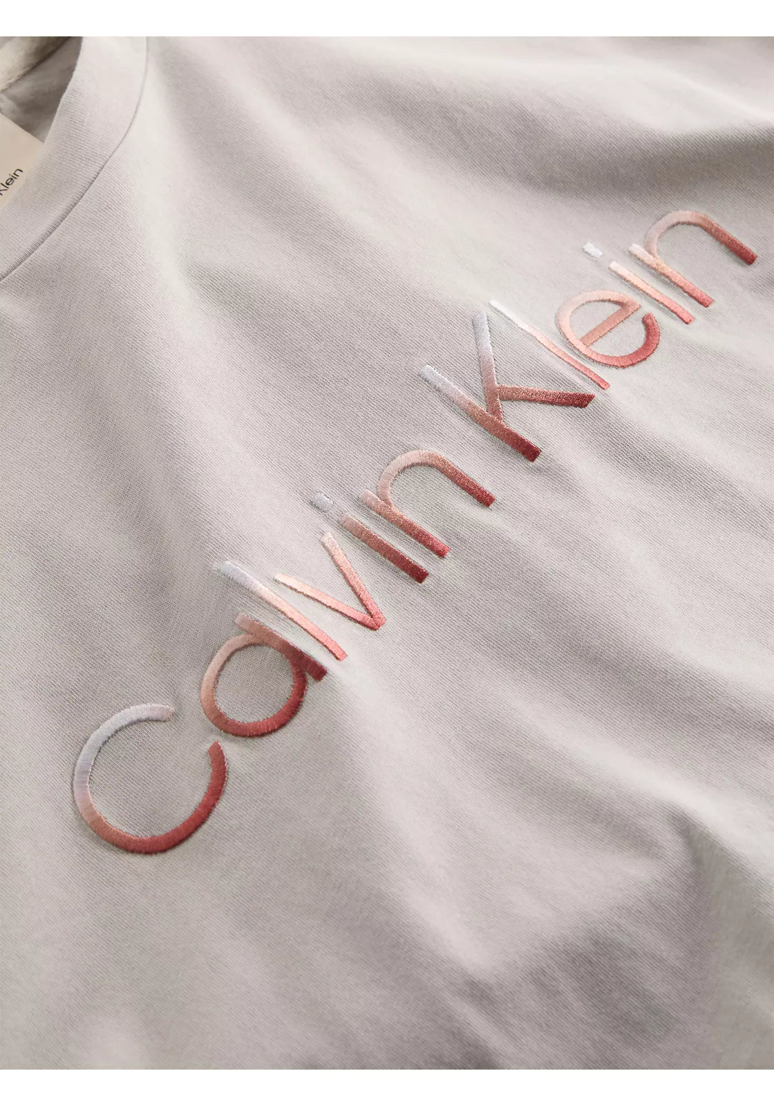 Calvin Klein T Shirt Raised Ombre Embroidery Dove (8021308932185)