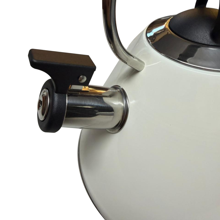 Snappy Chef 1.8L White Whistling Kettle KEBE002