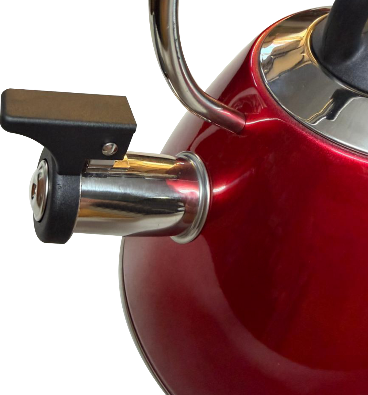 Snappy Chef 1.8L Red Whistling Kettle KEBE002