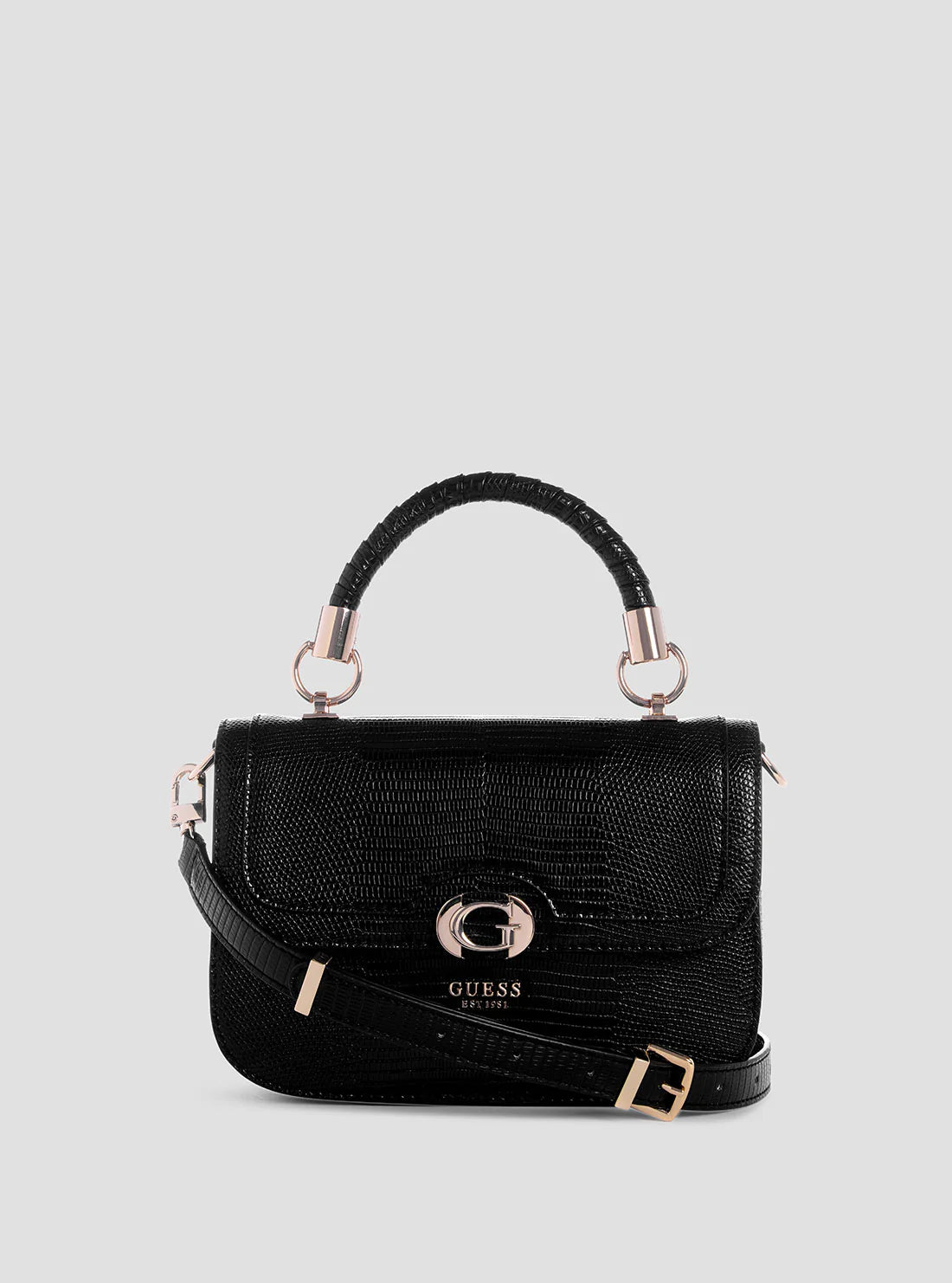 Guess Orlina Top Handle Flap Bag Black KG953120