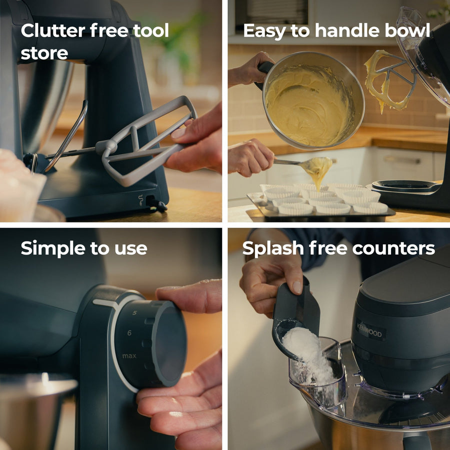 Kenwood Multi Tasker Stand Mixer + Full Accessories 1000W KHC30.070GY