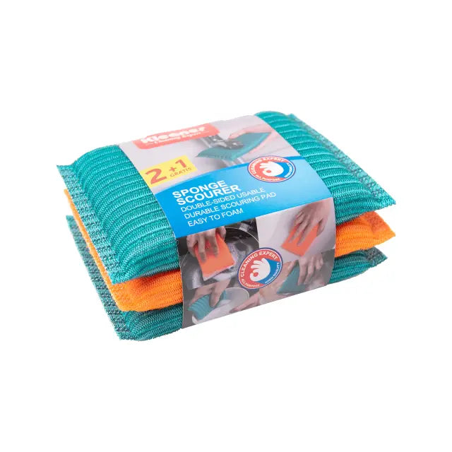 Kleaner Sponge Scourer Powerful Cleaning 3Pcs GSF003.