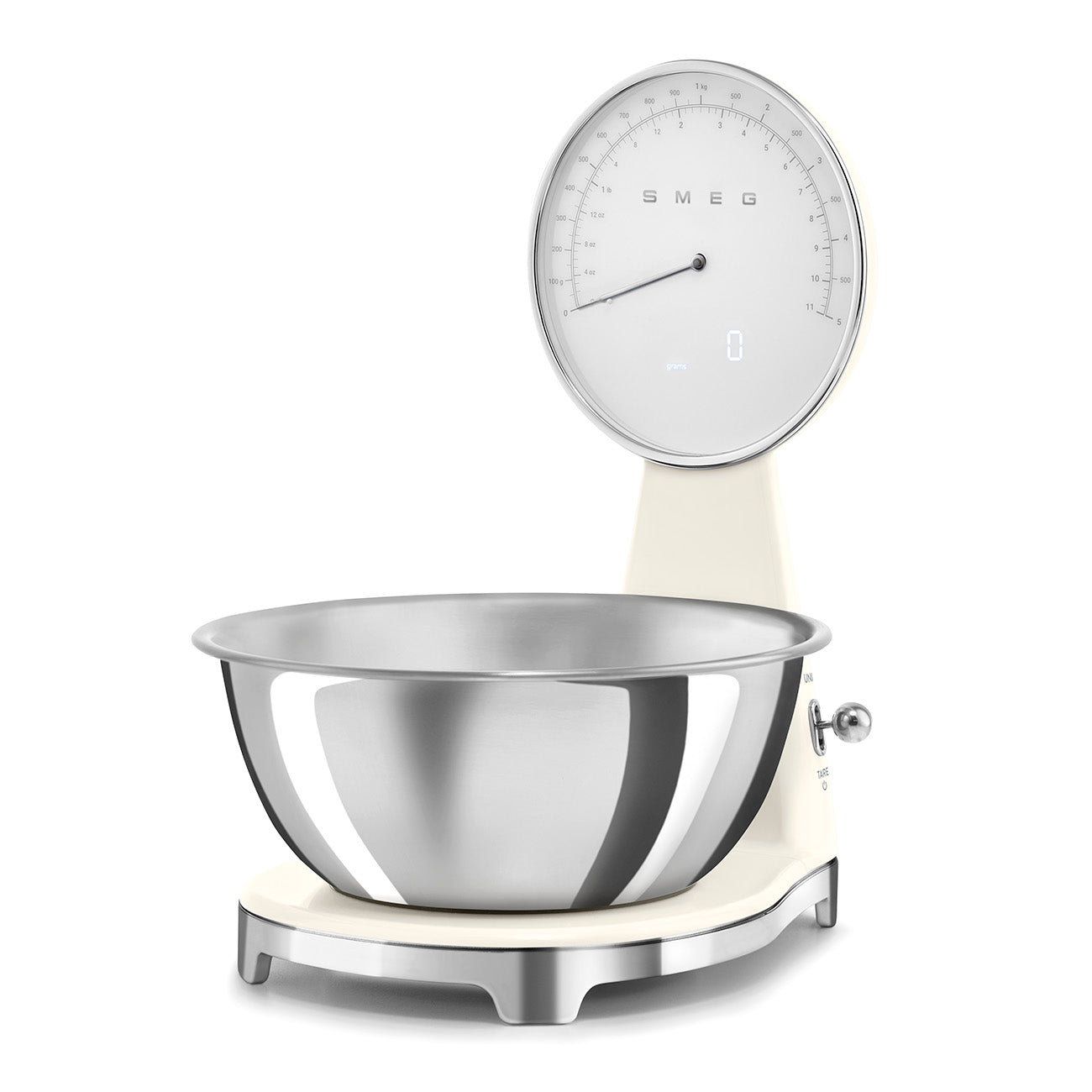 Smeg 50's Style Analog And Digital Kitchen Scale Cream Glossy KSF01CRWW