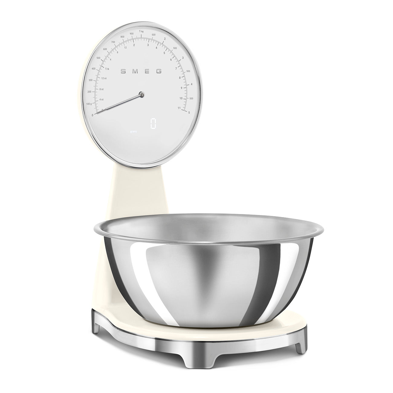 Smeg 50's Style Analog And Digital Kitchen Scale Cream Glossy KSF01CRWW